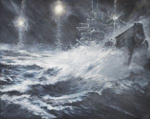 2008年ノースケープでのStarshell Scharnhorstによる驚き（Oil On Canvas） 作： Vincent Alexander Booth
